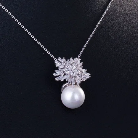 Ожерелье с подвеской в виде снежинки фианитом AAA +|necklace jewelry|brand jewelrydesigner jewelry |