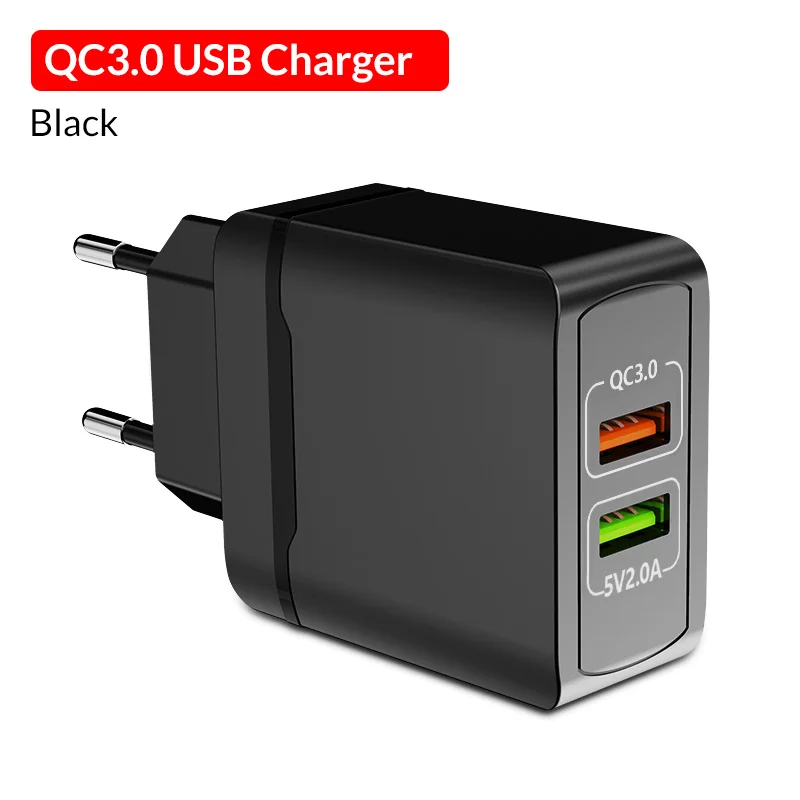 EU QC3.0 USB Charger ZNP Quick Charge 3,0 28 Вт QC 3,0 адаптер зарядного устройства с двойным USB ЕС Путешествия стены мобильного телефона Быстрая зарядка для iPhone samsung Xiaomi - Тип штекера: EU QC3.0 USB Charger