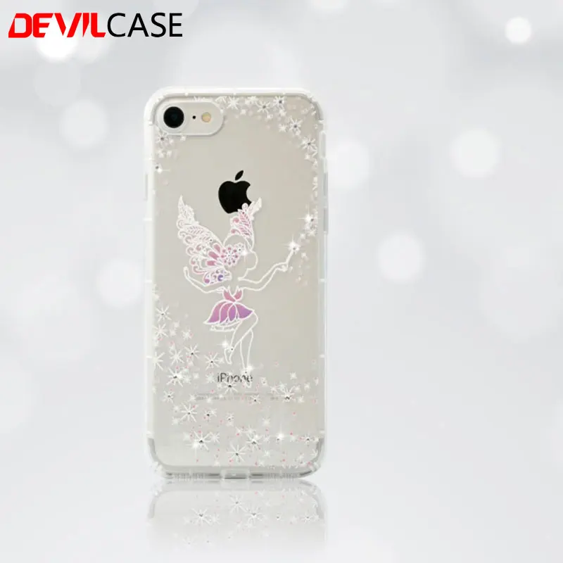DEVILCASE Kristall Rhinestone Fundas Cape Cover for SAMSUNG Galaxy S7 Edge Plastic or Front Glass Protector | Мобильные телефоны и