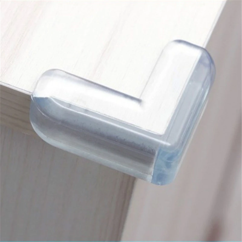 4 шт. Детская безопасность силиконовый Угловой протектор Дети мягкий прозрачный