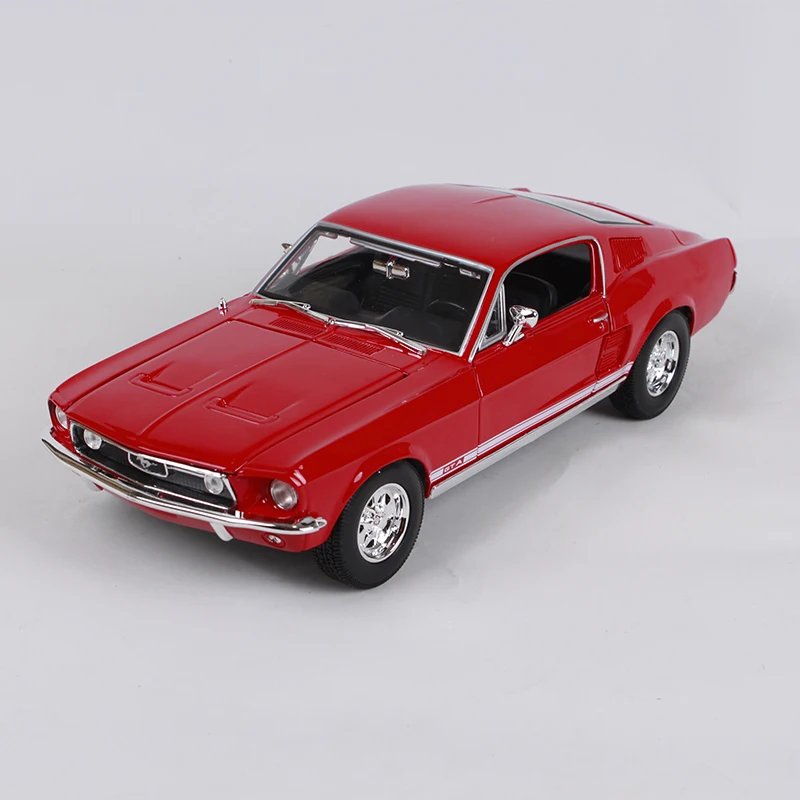 Maisto 1:18 1967 ford mustang gta fastback красная машина под давлением 260*100*75 мм роскошная