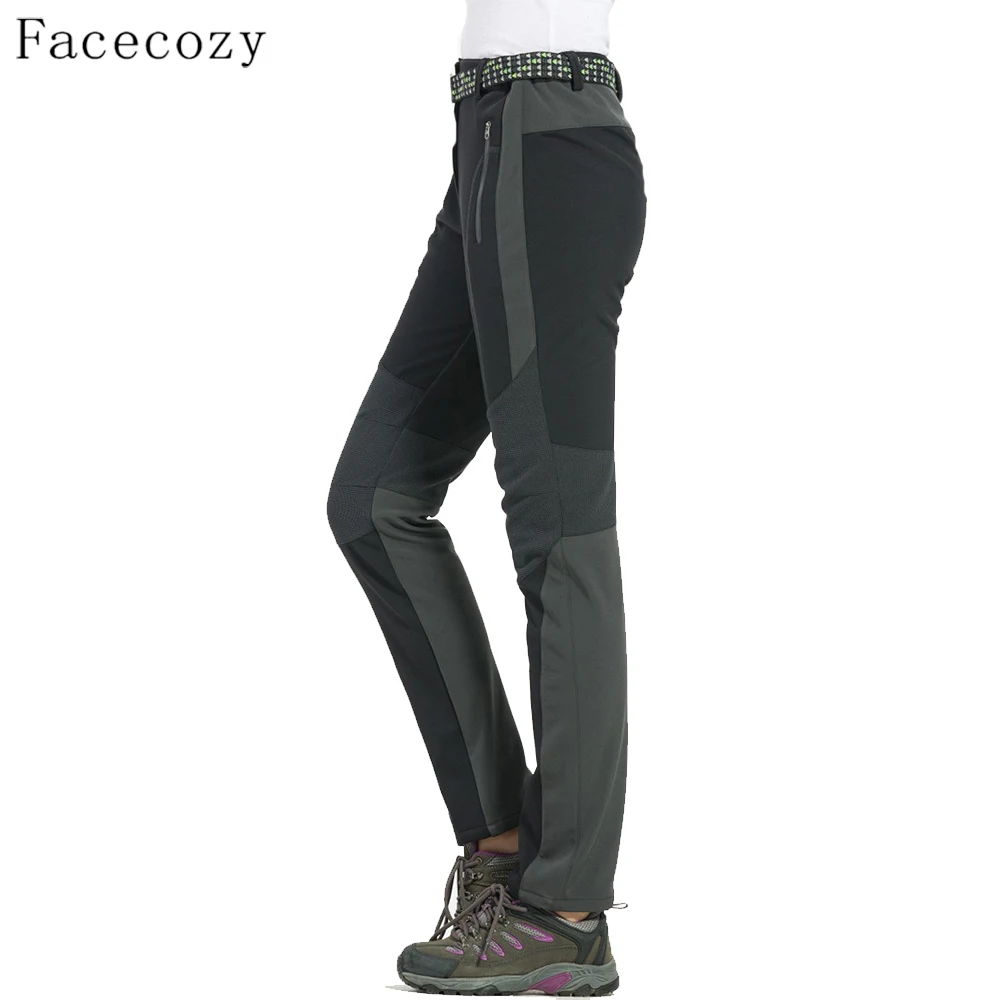 Facecozy мужские уличные Лоскутные флисовые брюки зима и осень ветрозащитные