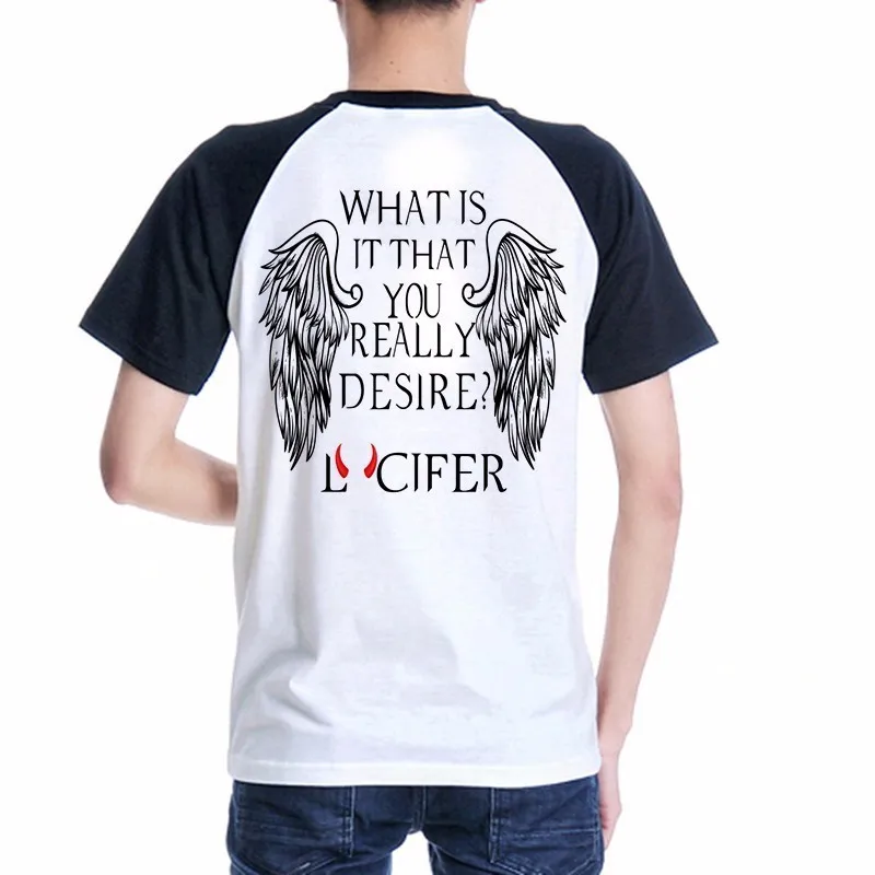 Футболка Lucifer Morningstar Мужская футболка с графическим рисунком уличная одежда