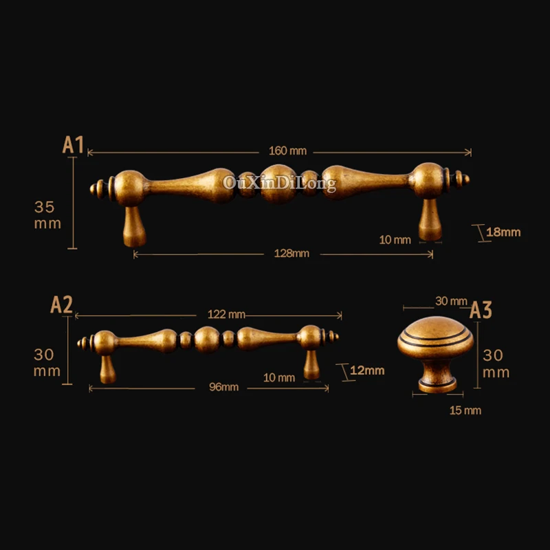 Античные ручки и для кухонной мебели в ретро стиле 10 шт. латунные шкафа шкафа|kitchen