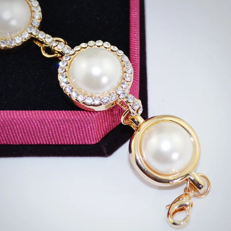 Korean New femme Simple elegant crystal pearl goddess temperament girls bracelet for women fashion jewelry wholesale FSB517 | Украшения и