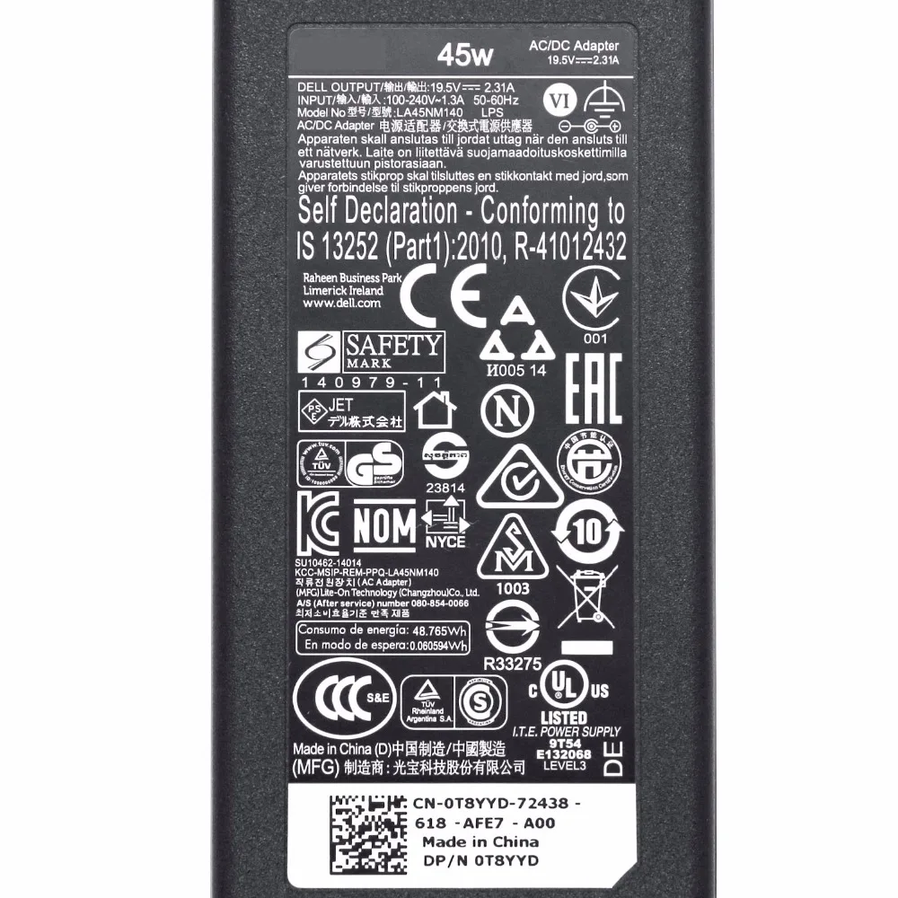 Блок питания для ноутбука Dell Inspiron 11 19 5 15 3000 HA45NM140 7000 в а 45 Вт DA45NM140 LA45NM140|laptop ac