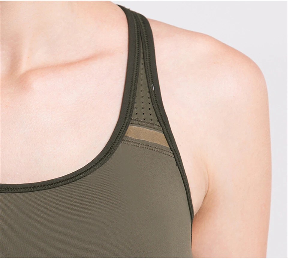 Danenjoy пикантные Для женщин Спортивные майки Фитнес Йога Push Up Мягкий Топ Cross Back