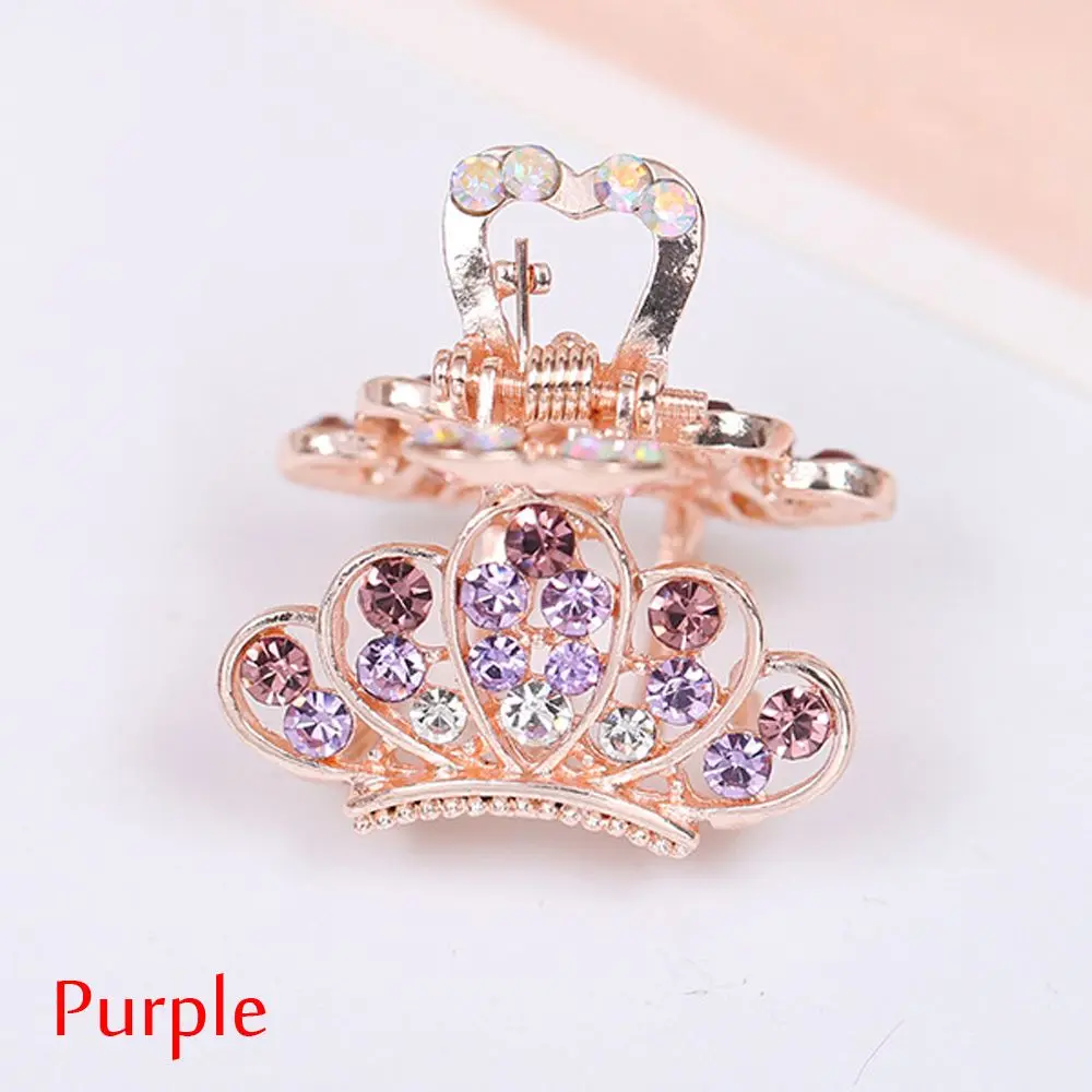 purple crown Разные цвета! 1 шт. Ретро Смола Мини Бабочка корона заколка для волос заколки для волос женские Инструменты для укладки волос аксессуары для волос - Цвет: purple crown