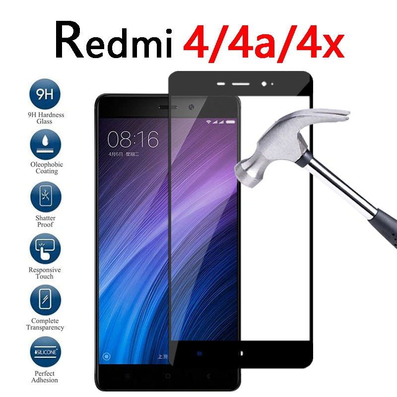 Защитное стекло для xiaomi redmi 4x закаленное 4 4А Защитная пленка экрана ksiomi readmi a4 x4 xomi