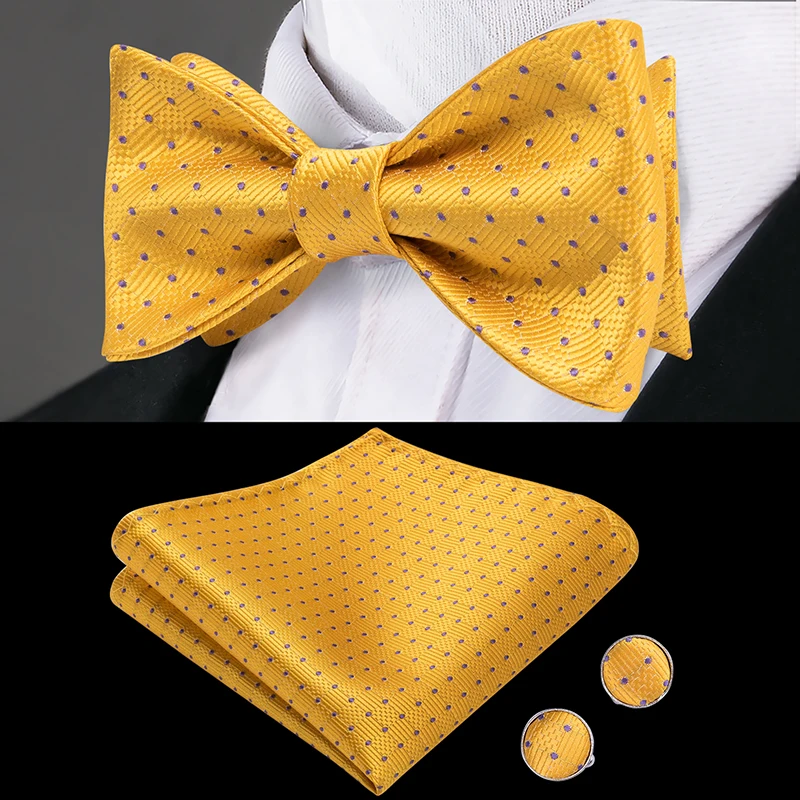 Hi-Tie шелковый галстук-бабочка мужской галстук бабочка роскошный золотой цветок бабочка Карманный платок Hanky запонки набор коричневый розовый синий галстук-бабочка