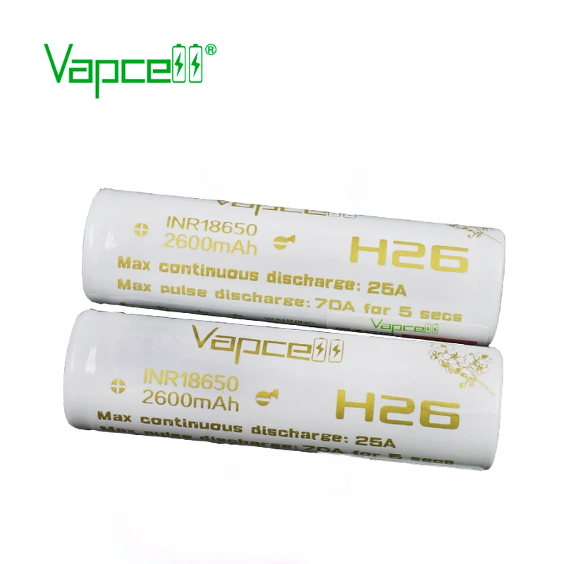 12 шт. Vapcell inr 18650 аккумулятор 2600 мАч 25A максимальный Импульсный разряд 70A для 5