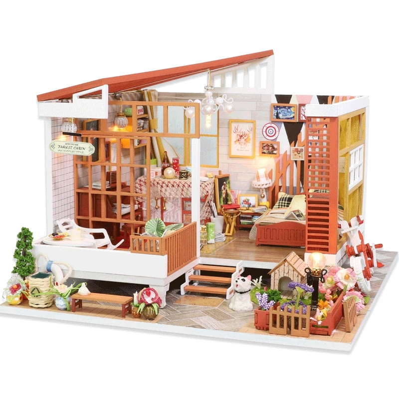 Кукольный дом ручной работы мебель Miniatura Diy кукольные домики миниатюрный кукольный домик деревянные игрушки для детей Взрослые подарок на день рождения