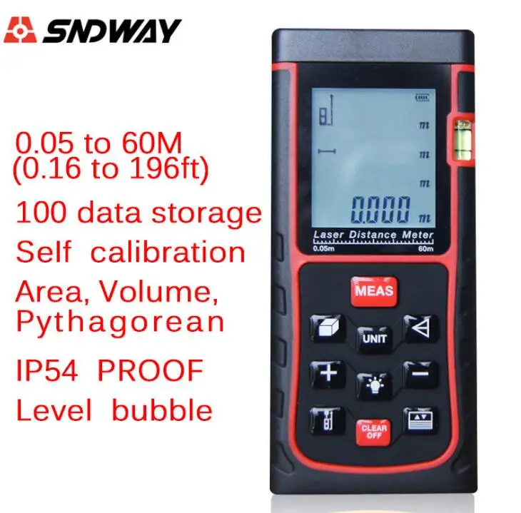 Лазерный дальномер лазерный охотничий SW E60 60 м (192ft) ручной trena RZ60 измерительный