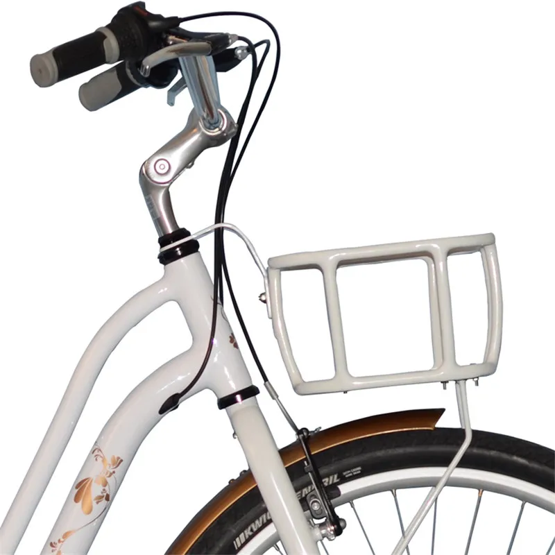 Городской Велосипед Fahrrad для девочек 26-дюймовый Ретро стиль с 3 передачами без