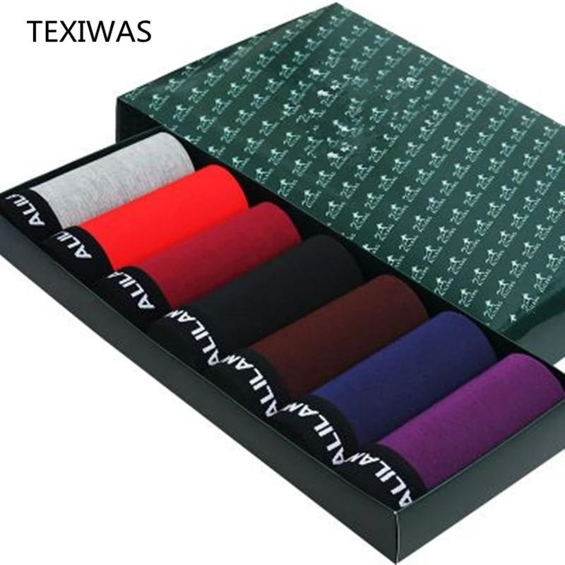 Трусы боксеры мужские 7 шт./Лот брендовые пикантные нижнее белье из модала