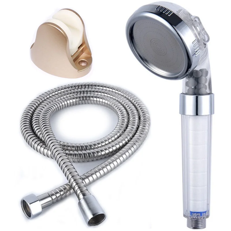 5 shower head set Насадка для душа фильтр для воды PP хлопок ручной душ спринклер под давлением водосберегающий съемный три воды ручной душ - Цвет: 5 shower head set