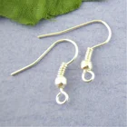 8 сезонов, 100 пар, серебристые крючки для ушей (без содержания свинца и никеля), 18x19 мм (B00553)