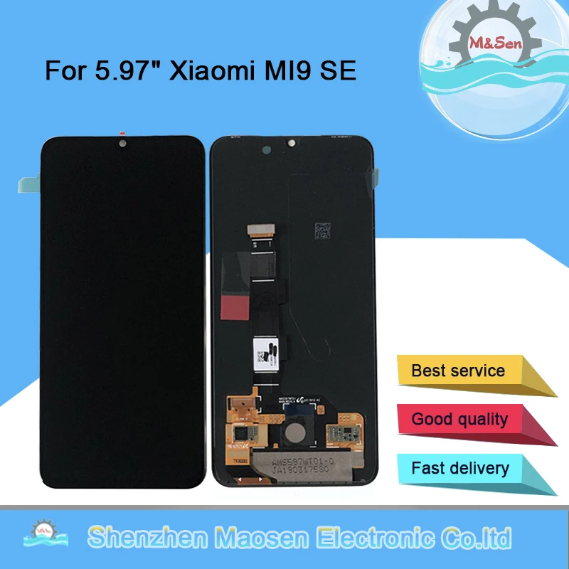 

ЖК-дисплей AMOLED M & Sen для Xiaomi MI9 SE Mi9 SE, дисплей 5,97 дюйма с сенсорной панелью и дигитайзером для MI 9SE, Mi 9 SE, оригинал