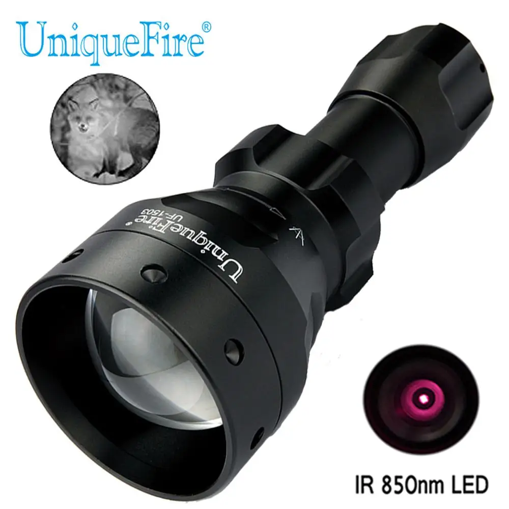 Светодиодный фонарик UniqueFire 1503 IR нм инфракрасный фонарь с ночным видением 3 режима
