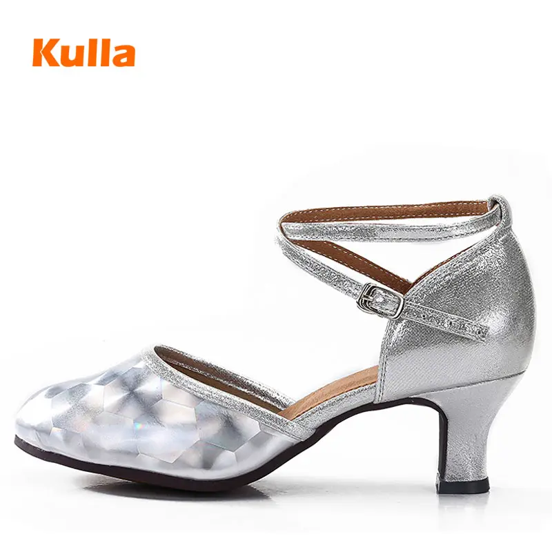 New Style Women Ladies Latin Tango Shoes For Dancing Closed Toe Red/Gold Ballroom Salsa Dance Shoes Wholesale Heels 3.5cm/5.5cm