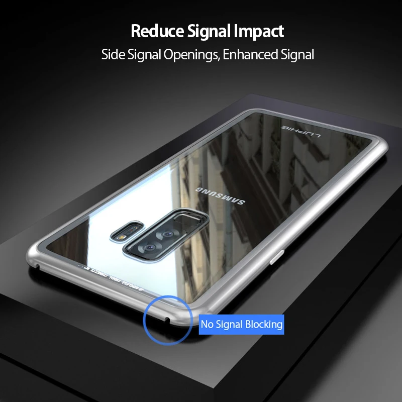 Для Samsung Galaxy S8 чехол Магнитный Флип-закаленное Стекло на заднюю часть роскошный