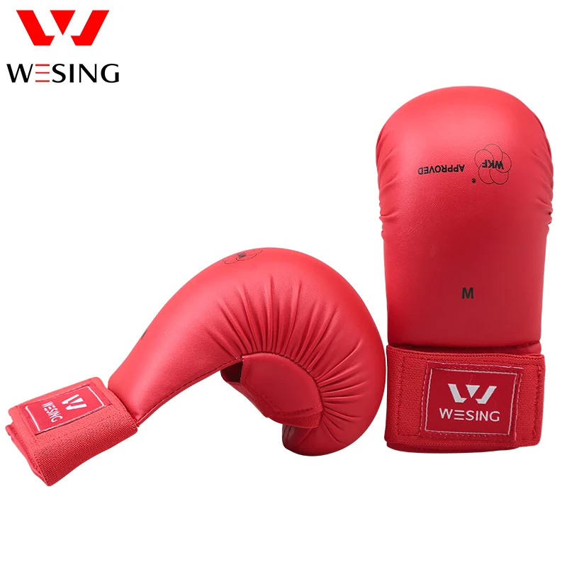 Wesing WKF karate Оригинальные перчатки для соревнований синие и красные|wkf karate|mitts gloves |