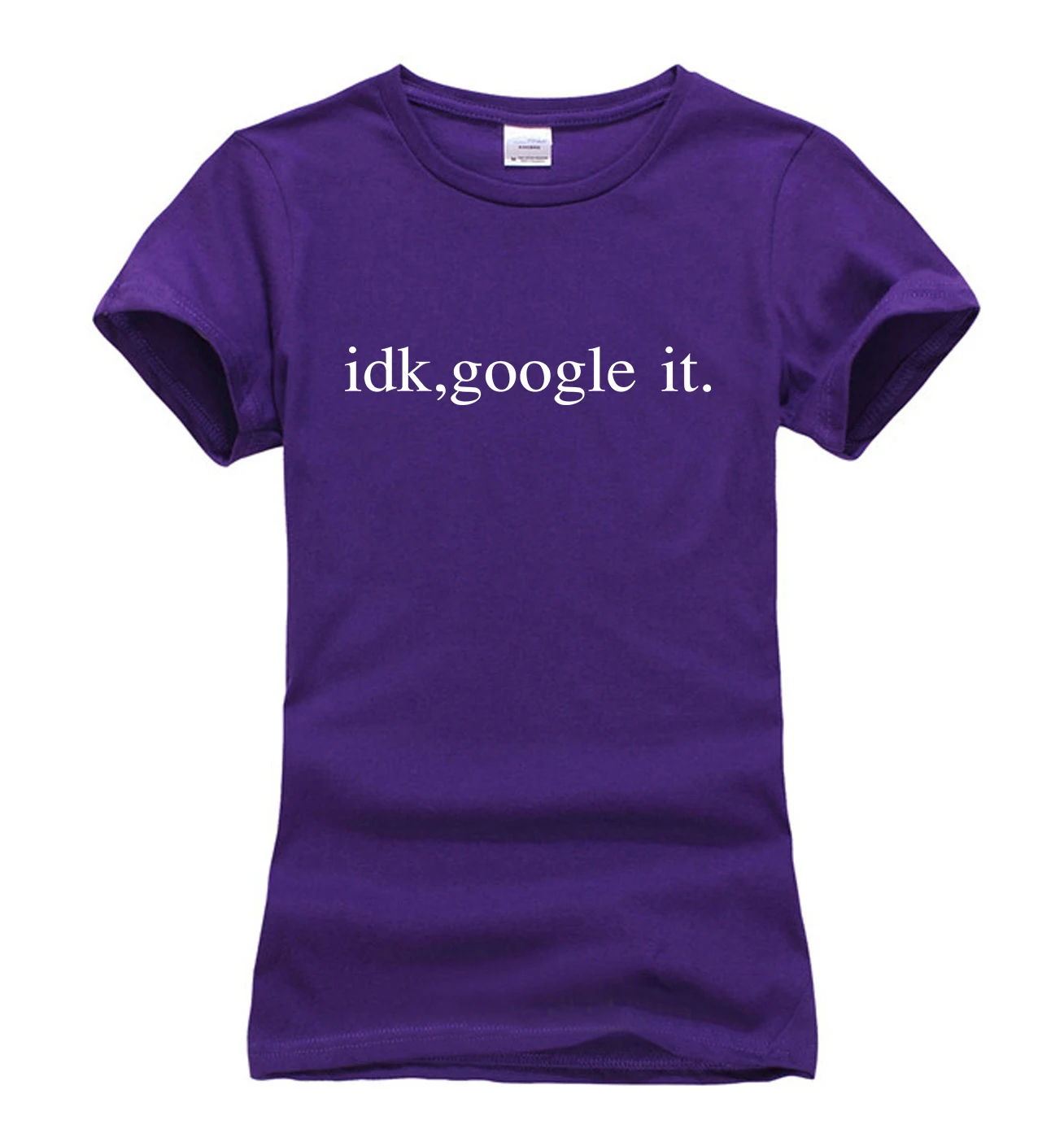 Женская футболка с коротким рукавом idk забавная круглым вырезом повседневная