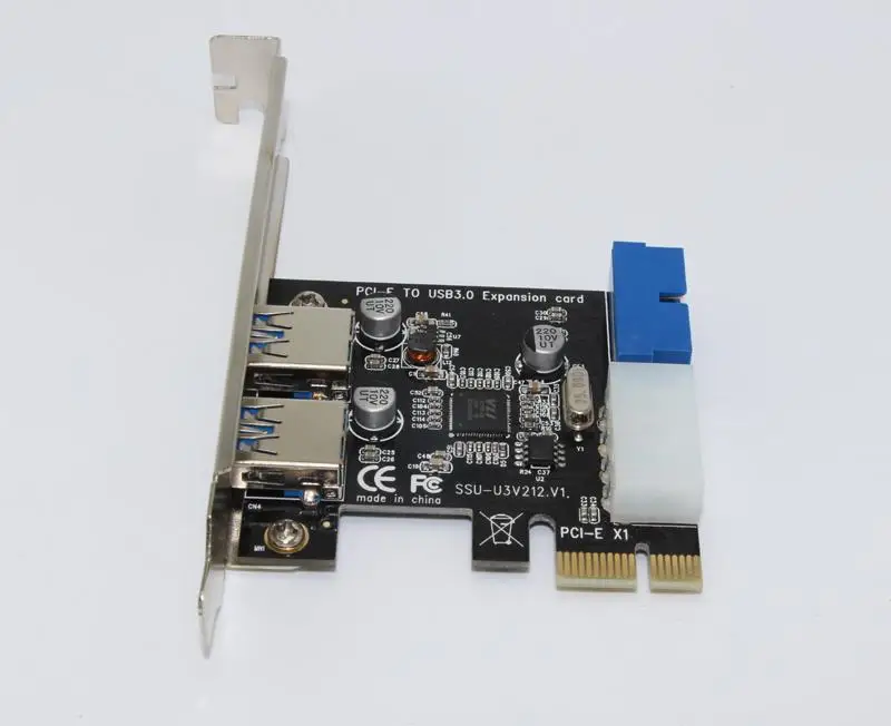 Адаптер для карты расширения PCI E USB 3 0 внешний 2 порта USB3.0 концентратор внутренний