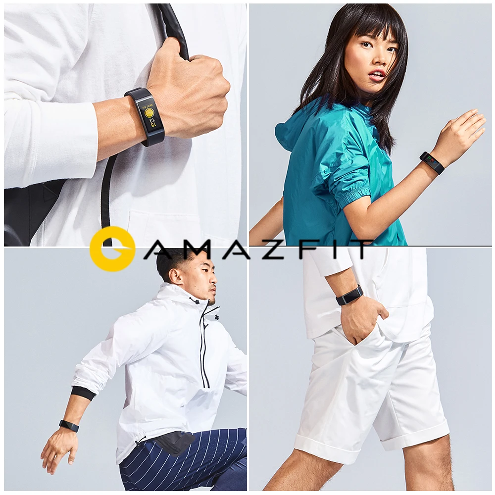 Фитнес-браслет Xiaomi Amazfit Cor английская версия Midong Smart Band 1,2" цветной экран 5 атм водонепроницаемый смарт-браслет