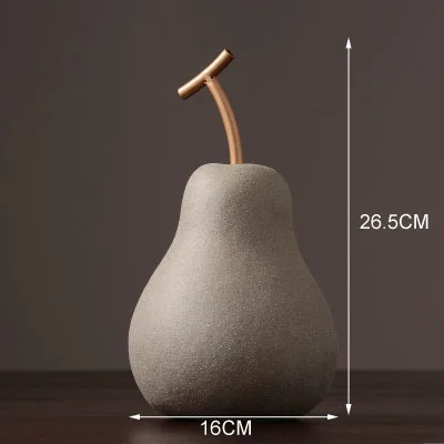 Large pear Яблоко украшение из грушевого дерева современный минималистичный домашний керамический креативный украшение для фруктов Входная гостиная винный шкаф мягкие украшения - Цвет: Large pear