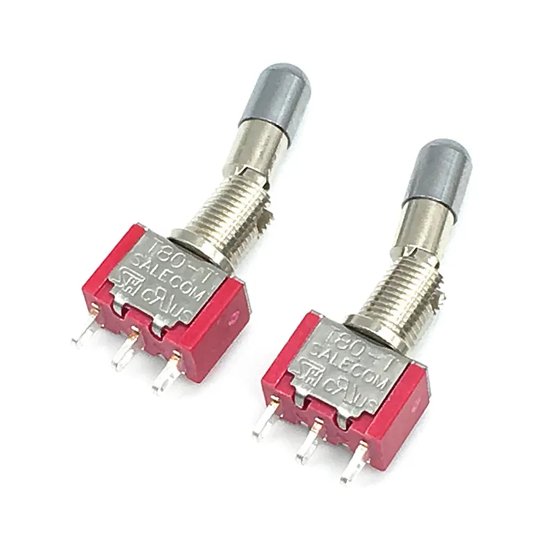 2 шт. SH T8013-LKBQ рычаг блокировки 3Pin 2 положения вкл-ВКЛ SPDT Мини тумблер самоблокирующийся