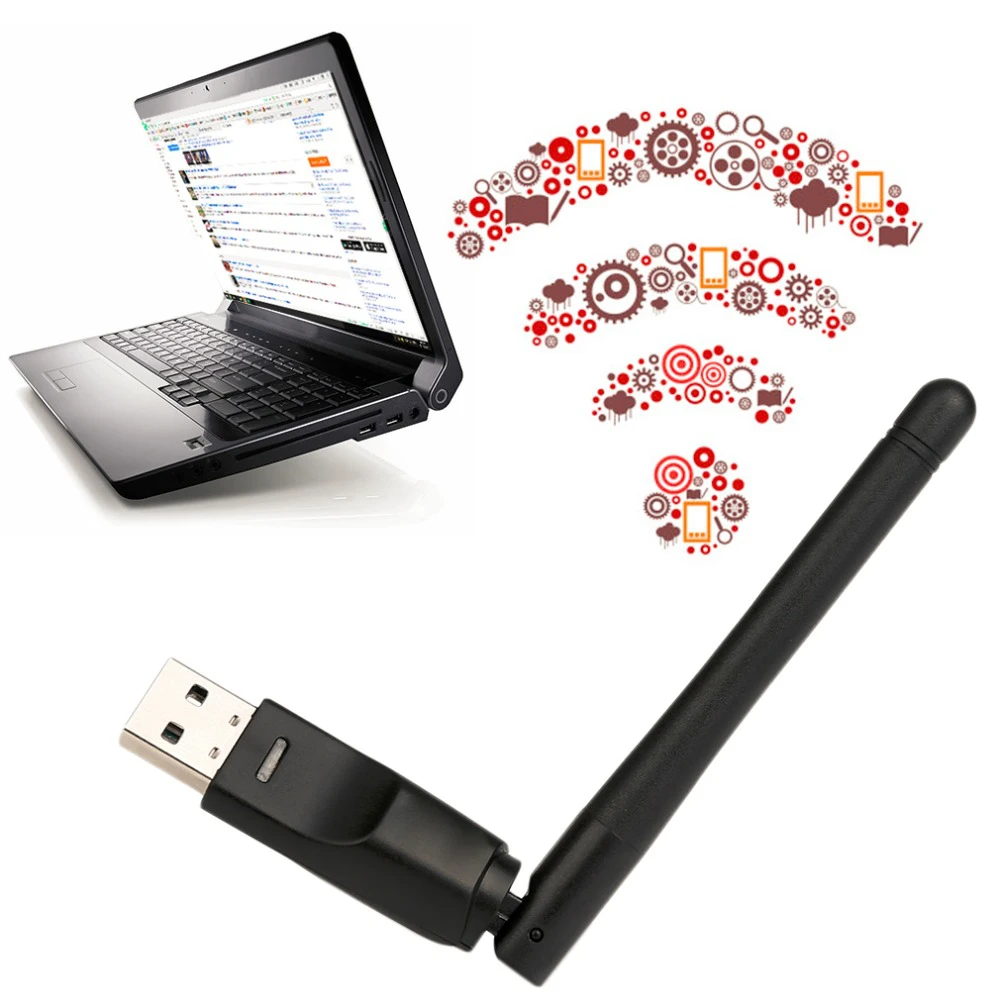 Горячий мини беспроводной Wifi адаптер 150 Мбит/с 20dBm антенна USB2.0 приемник сетевая
