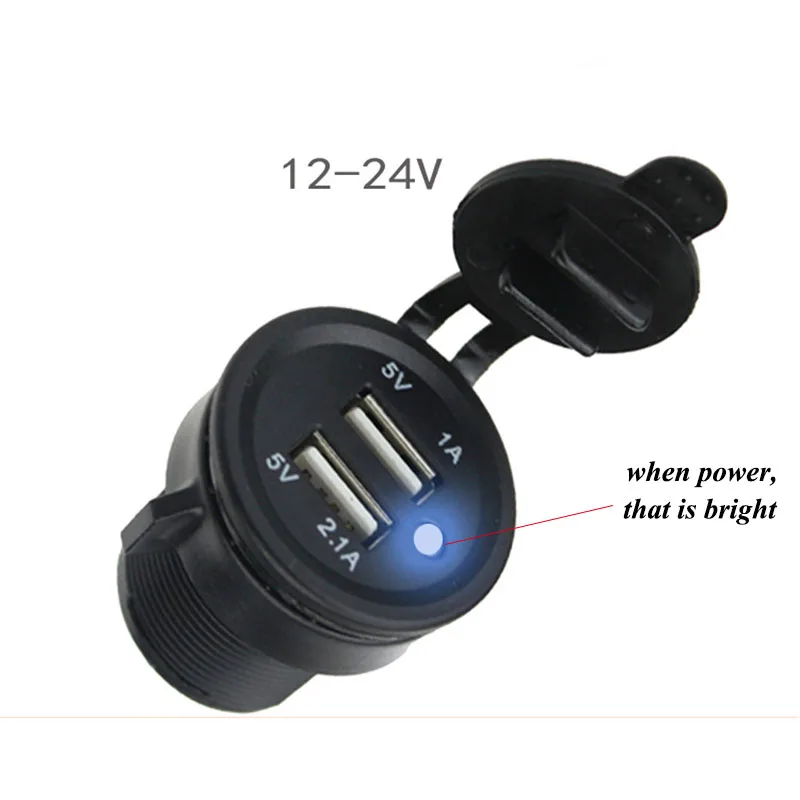 Адаптер USB для мотоцикла автомобиля 5 В 1 А 2 12 24 В|lighter socket|car cigarette lighter socketcigarette socket |
