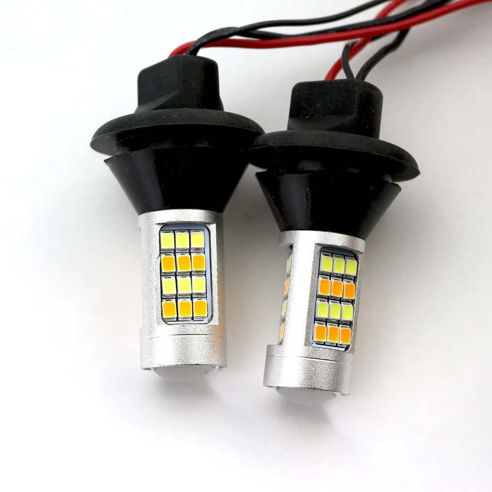 LEADTOPS T20 Led 42 Light High Power Daytime Running Light+Turn Signal DRL Dual Mode 1156 T20 7440 WY21W LED Running Lamps BE