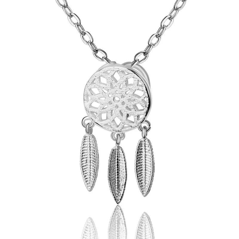 

Ожерелье из серебра 925 пробы с листьями и кисточками, подвеска Ловец, лучший подарок для влюбленных
