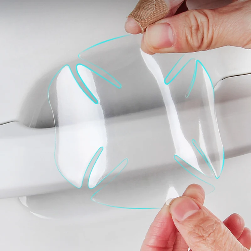 4Pcs / LOT car handle protective film transparent sticker for Hyundai ix35 iX45 iX25 i20 i30 Sonata Verna Solaris Elantra |