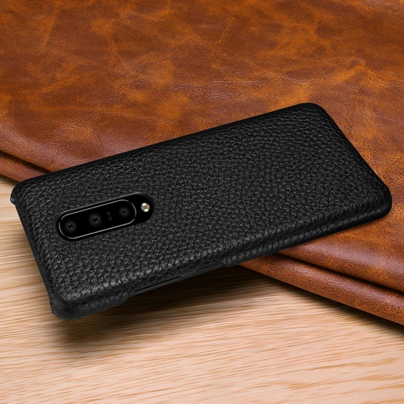 Чехол для Oneplus 7 Pro чехол из натуральной кожи с узором Личи 6T роскошный One plus |