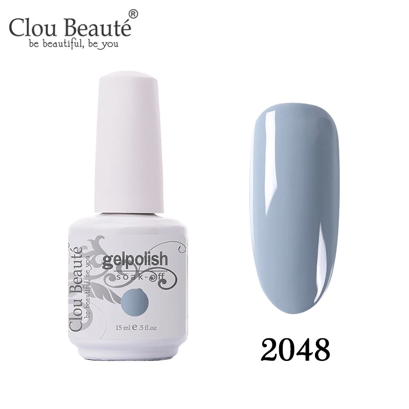 2048 Clou Beaute оливковый зеленый Цветной Гель-лак для ногтей Светодиодный УФ-гель для ногтей замачиваемый Гель-лак для ногтей маникюр Полупостоянный Vernis Гель-лак - Color: 2048