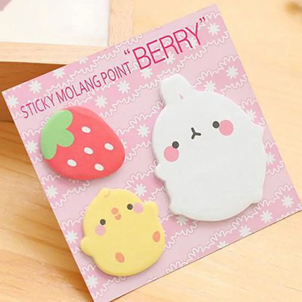 Милые животные Kawaii Кролик цветок Friut Sticky memo pad Sticky Notes Закладка школьные канцелярские принадлежности Papeleria