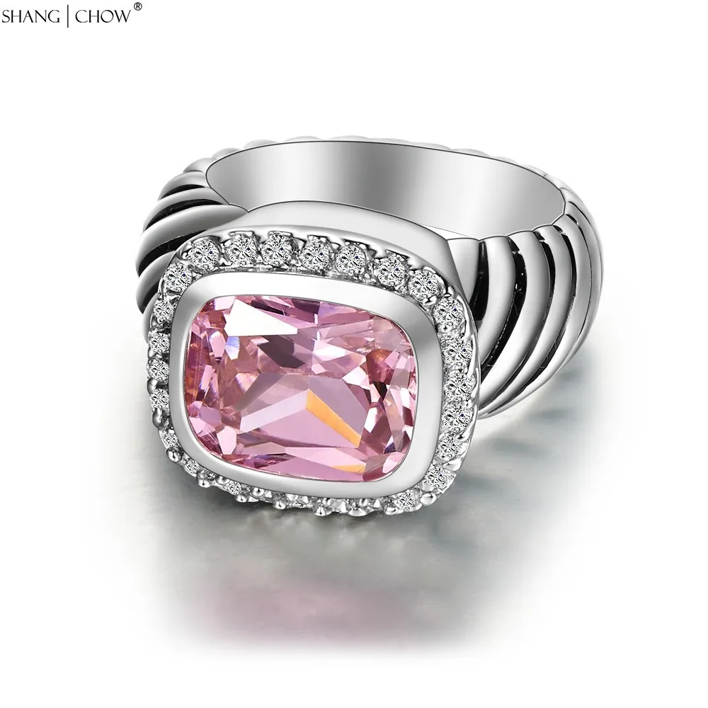 Женское Винтажное кольцо из розового кварца Kunzite стерлингового серебра 925 пробы