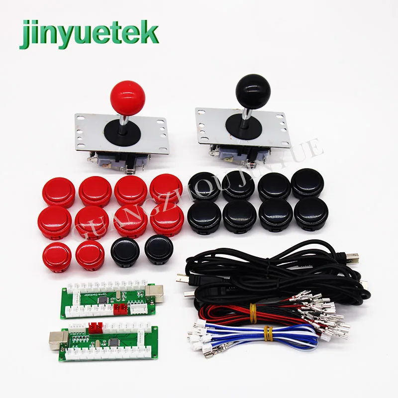 DIY аркадный комплект для 2 плееров USB к JAMMA джойстик кнопочный переключатель