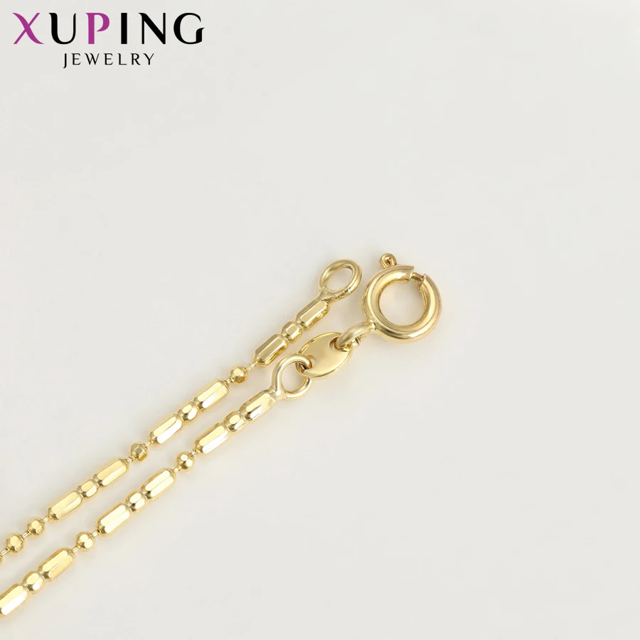 Xuping American and European Light Yellow Gold Color Plated Necklace for Girls Jewelry Christmas Gifts 45308 | Украшения и