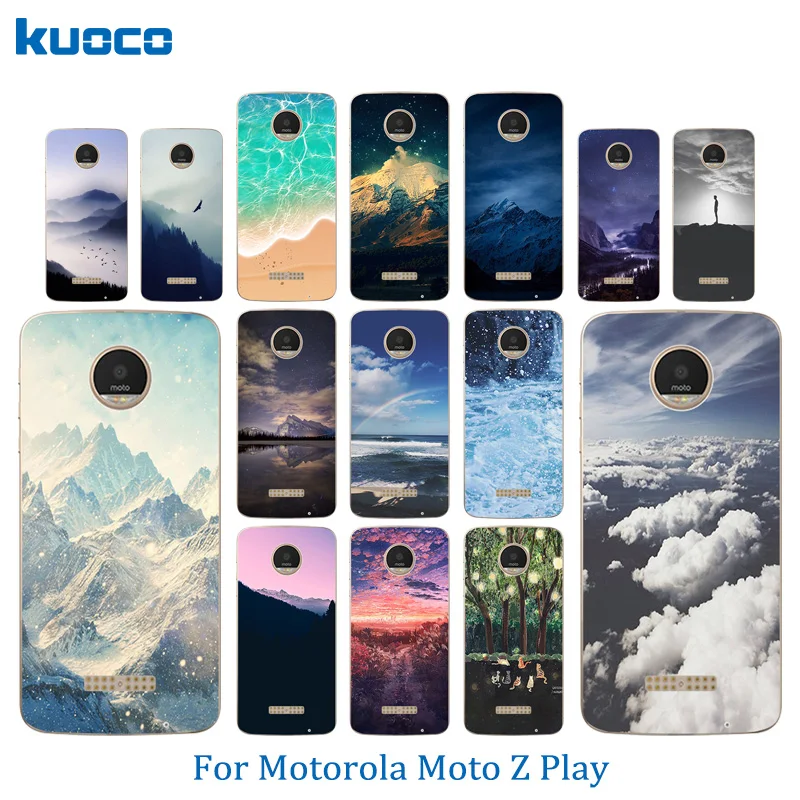 Чехлы для телефонов Motorola Moto Z Play Landscape Pattern прозрачный противоударный чехол X 4 XT