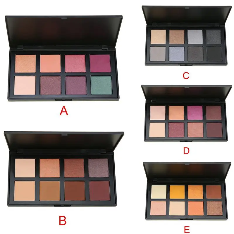 Палитра теней для век Naked Earth Warm Shimmer Matte Beauty Smoky Eye-shadow Pallete на 8 цветов/наборов для создания вечернего макияжа глаз на вечеринку.