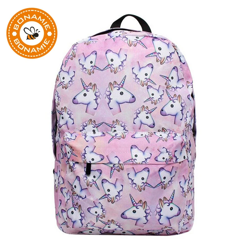 Женский рюкзак на молнии с единорогом из полиэстера|backpack with|fashion women backpackwomen backpack |