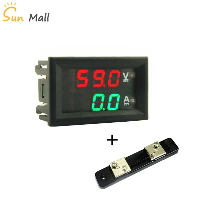 Mini 0.28inch  LED Digital Voltmeter Ammeter DC 100V 50A  Volt Ampere Meter Amperemeter Voltage Indicator Tester  with shunt images - 6