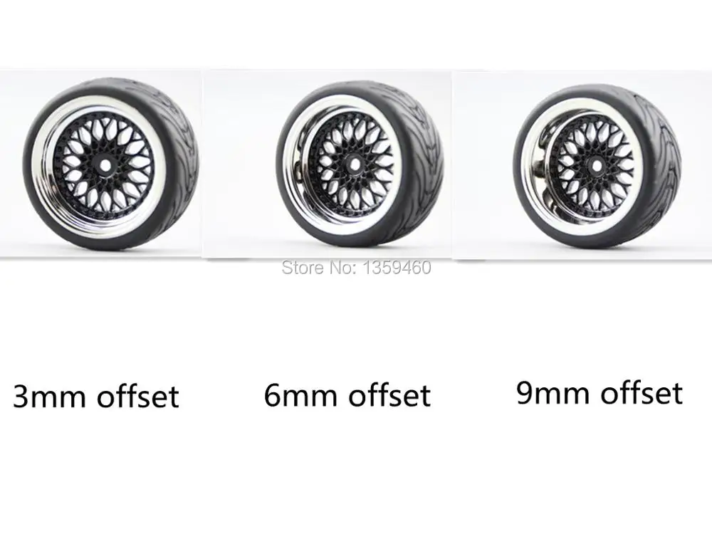 Мягкая резиновая шина для путешествий (Devil) 4 шт. 1/10 RC обод колеса Y12CK хром + краска