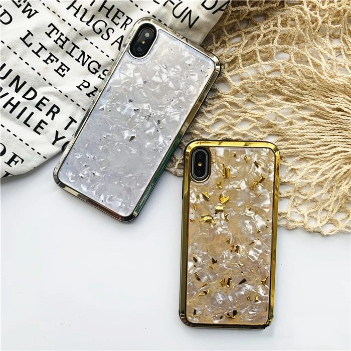 GlamPhoneCase роскошные золотые Фольга корпус чехол для iPhone X Xs Max XR 8 iPhone 7 Plus простой жесткий для задней панели чехол для iPhone 8, 7, 6, 6S Plus, чехол