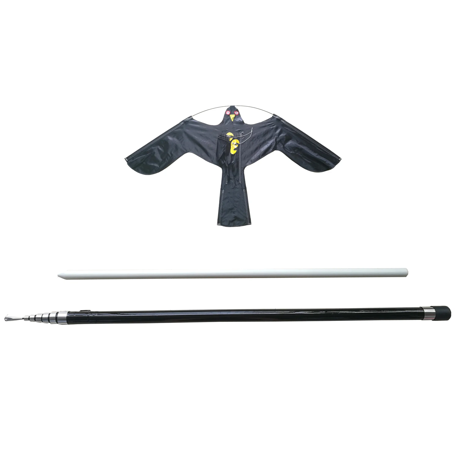 Chamariz para a Fazenda de Pragas de Jardim Scarer com 7 Defletor Pássaro Voador Falcão Kite-grande Águia Kites Espantalho Metros Telescópica Pólo