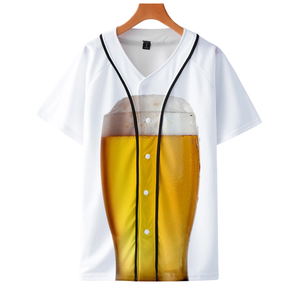 Beer day 3D New Clothes Summer Casual baseball t-shirt Women and Men 2019 Tops Hot Sale Short Sleeve t-shirts plus size | Женская одежда